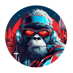 Bike Sticker Reflective Space Edition Monkey