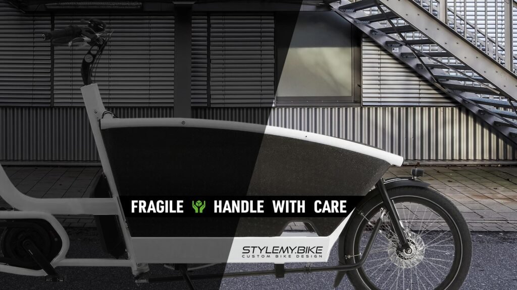 Reflective Stripes | Fragile Handle With Care | black, white, green